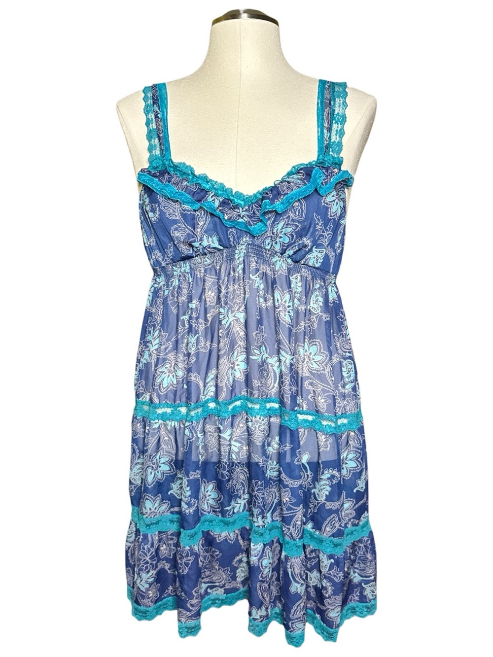 Victoria's Secret Angels Blue Milkmaid Y2k Fairy Vintage Dress